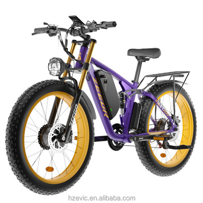 Custom 48V 22.4AH 26 Inch Ebike 2000W 1000W Zeegr Mountainou Electric Bicycle Full Suspension Fat Tire Electric Bike