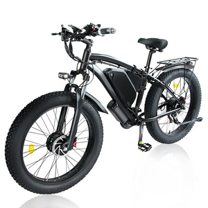 Zeegr 26 Inch Dual Motor 1000W Electric Bicycle 1000W Fat Tire Bike 2 Seats Electric Mountain Bicycle