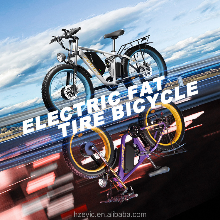 Custom 48V 22.4AH 26 Inch Ebike 2000W 1000W Zeegr Mountainou Electric Bicycle Full Suspension Fat Tire Electric Bike