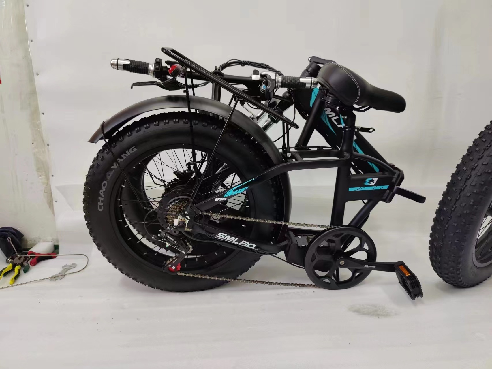 Factory Supplier 48v 20Inch 13Ah 500W Fat Tire Electric Bike Folding Ebike Foldable Beach Off Road City Electric Bicycle For Adu