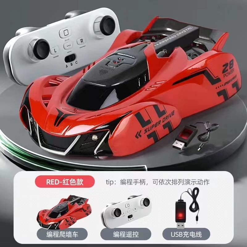 New style metal rc car with remote radio control for kids adult hobby racing stunt 4wd wall climbing toy rc car for boy