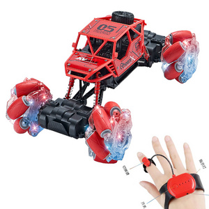 2.4G Climbing Car Alloy Remote Control Toy Car Hand Gesture Control 2 in 1 With Light RC Stunt Car For Kids