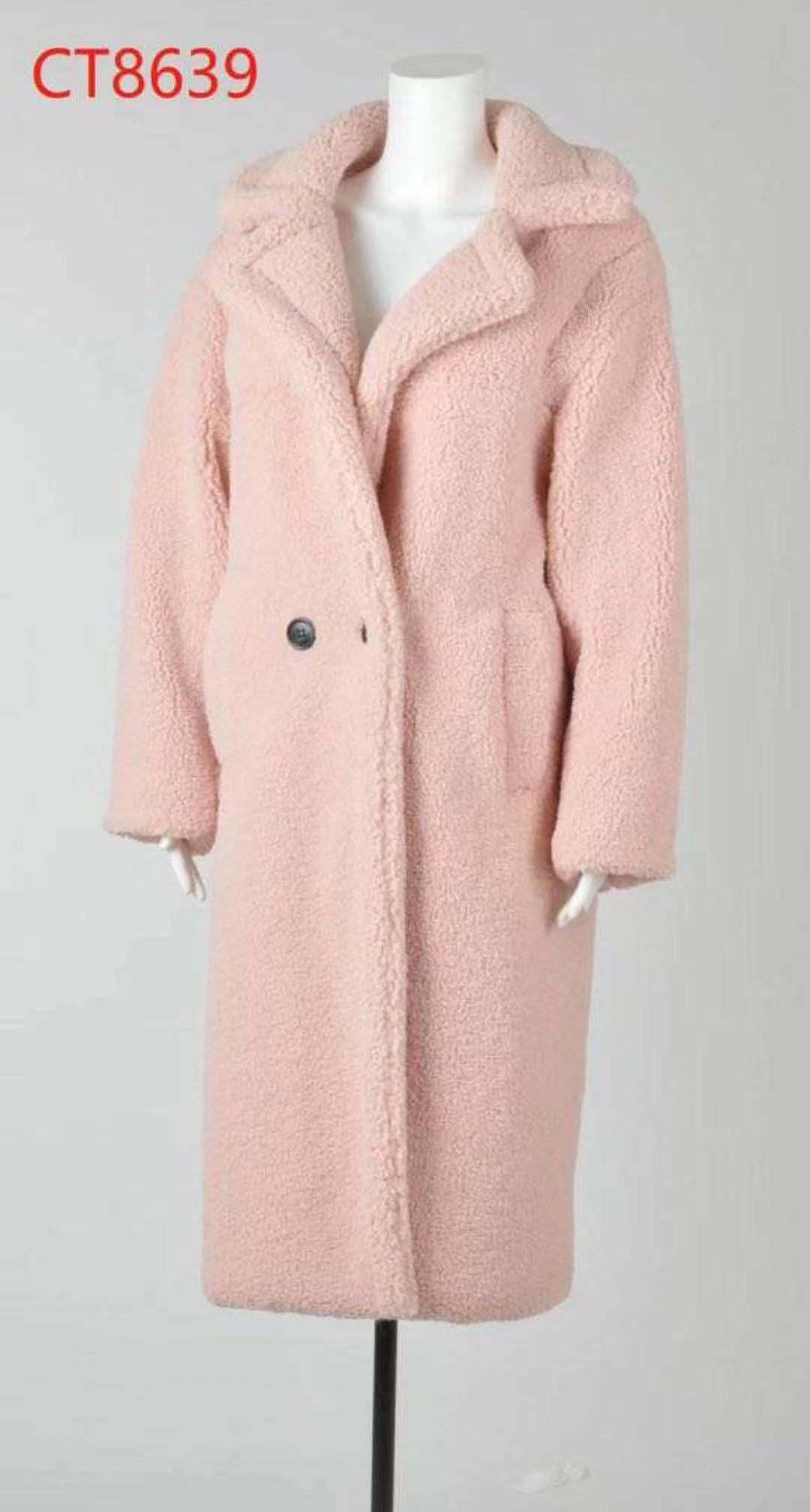 2022 Winter Vanilla color Fur Coat Women Warm Teddy Coat alpaca Wool Coat Soft Fur Jacket Female Overcoat