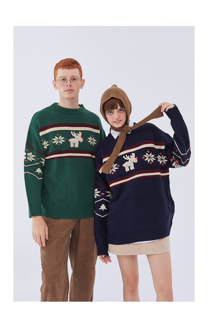 Wholesale autumn winter round neck pullover sweater jumper custom ugly sweater Christmas sweater men and women