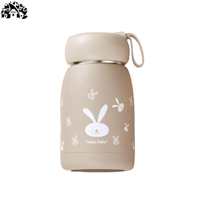 Children Cartoon Rabbit Thermos 320ml Stainless Steel Wide Mouth Water Bottle insulated Drinking bottles water jar for kids