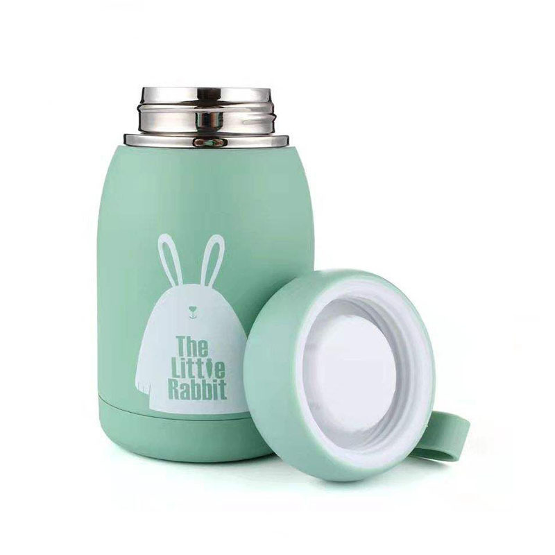 Children Cartoon Rabbit Thermos 320ml Stainless Steel Wide Mouth Water Bottle insulated Drinking bottles water jar for kids