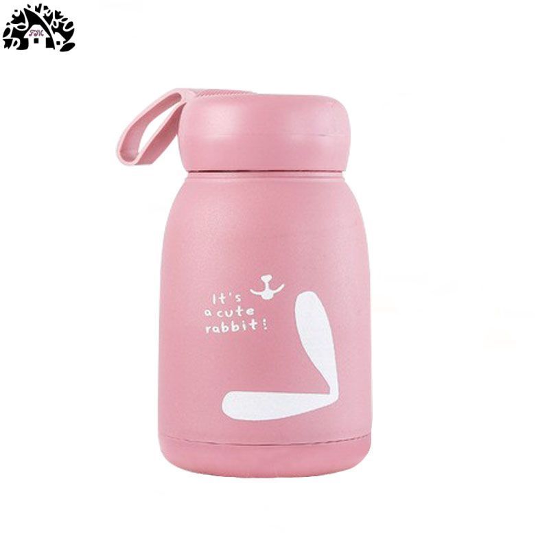 Children Cartoon Rabbit Thermos 320ml Stainless Steel Wide Mouth Water Bottle insulated Drinking bottles water jar for kids