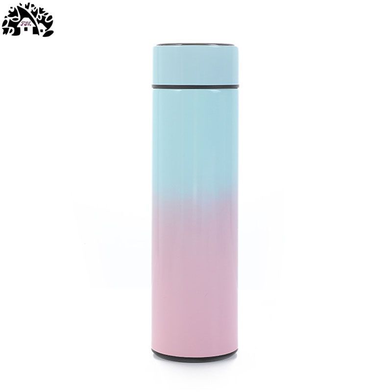 17 oz 500ml Vacuum gradient color Smart Reminder Thermos Flask Led Digital temperature Display Stainless Steel cup Water bottle