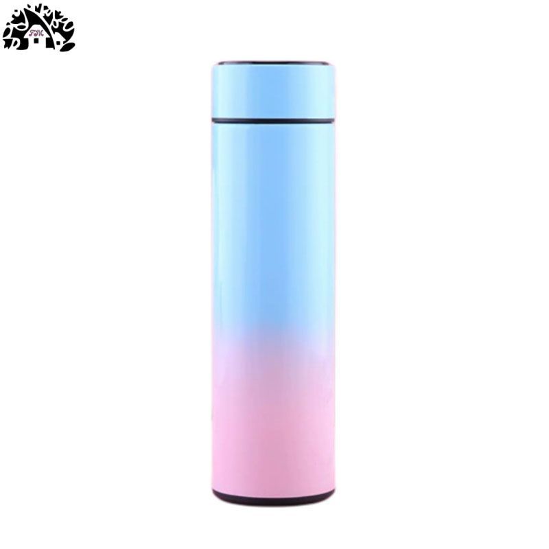 17 oz 500ml Vacuum gradient color Smart Reminder Thermos Flask Led Digital temperature Display Stainless Steel cup Water bottle