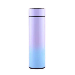 17 oz 500ml Vacuum gradient color Smart Reminder Thermos Flask Led Digital temperature Display Stainless Steel cup Water bottle