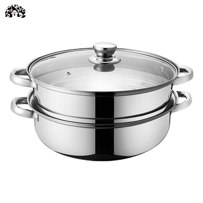 Hot Selling Steamer Pot Best Sale Stainless Steel 410 Double Layersteamer can be steamed and boiled Many styles soup steamer