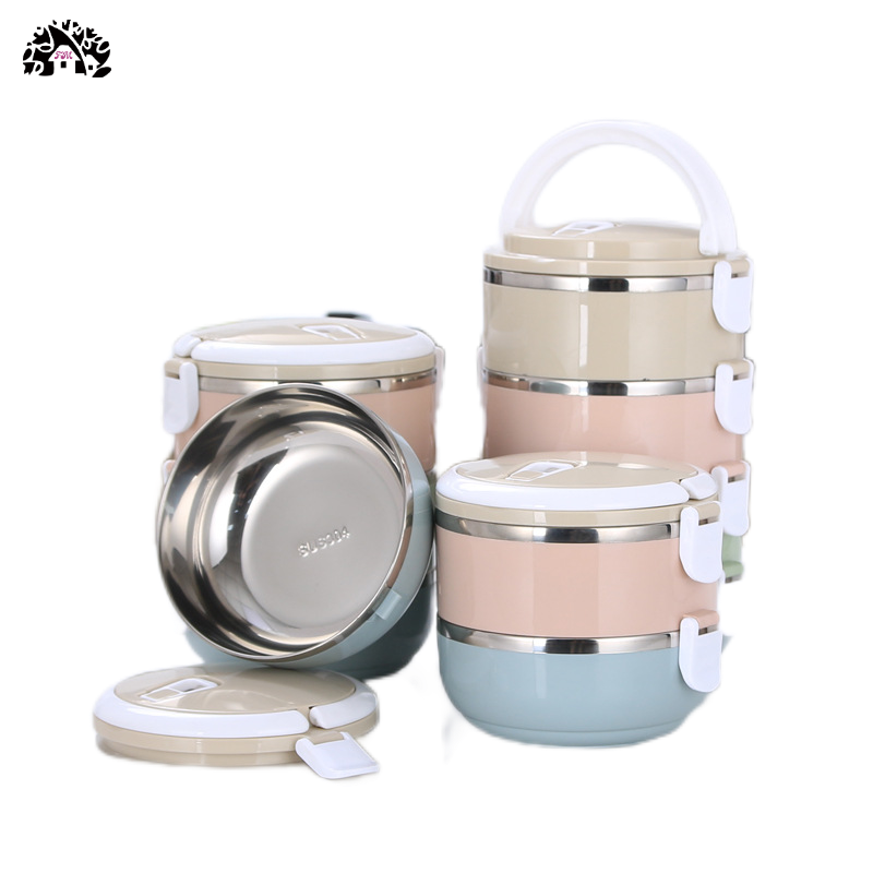 Hot sell Stainless Steel Thickened Bento Box  thermos lunch box with lock Special Sealed Thermal Insulation Fresh-keeping Box