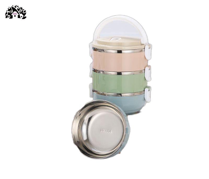 Hot sell Stainless Steel Thickened Bento Box  thermos lunch box with lock Special Sealed Thermal Insulation Fresh-keeping Box