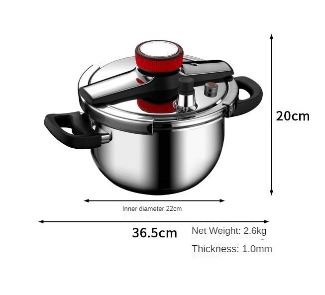 5L High quality 304 stainless steel mirror polished Pressure cooker Kitchen cookware safety valve for Italian Pressure Cookers