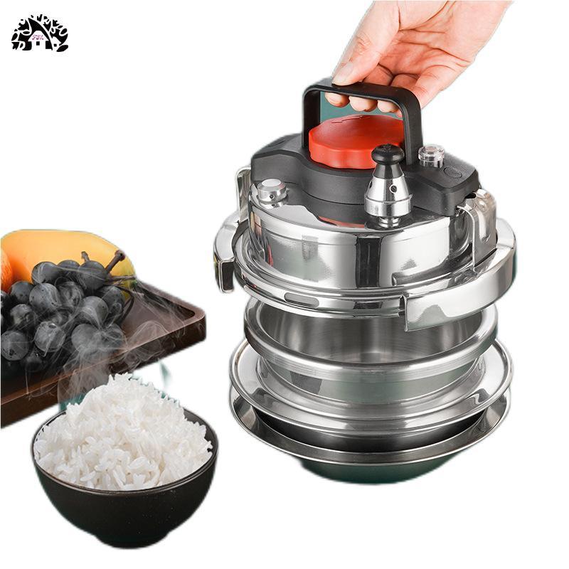 304 Mini pressure cooker Outdoor camping small pressure cooker home rice cooker hotel commercial 5 minutes quick cooking pot