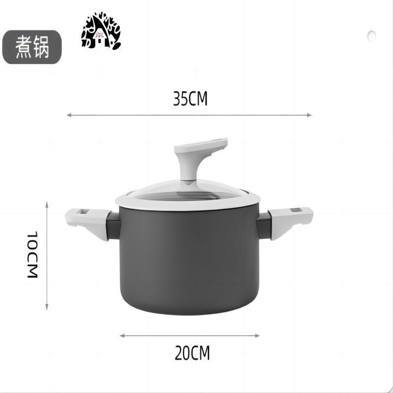 Nonstick Cookware Sets Aluminum Cookware set Household milk pan frying pan wok cooking pot not pick stove top  four Sets