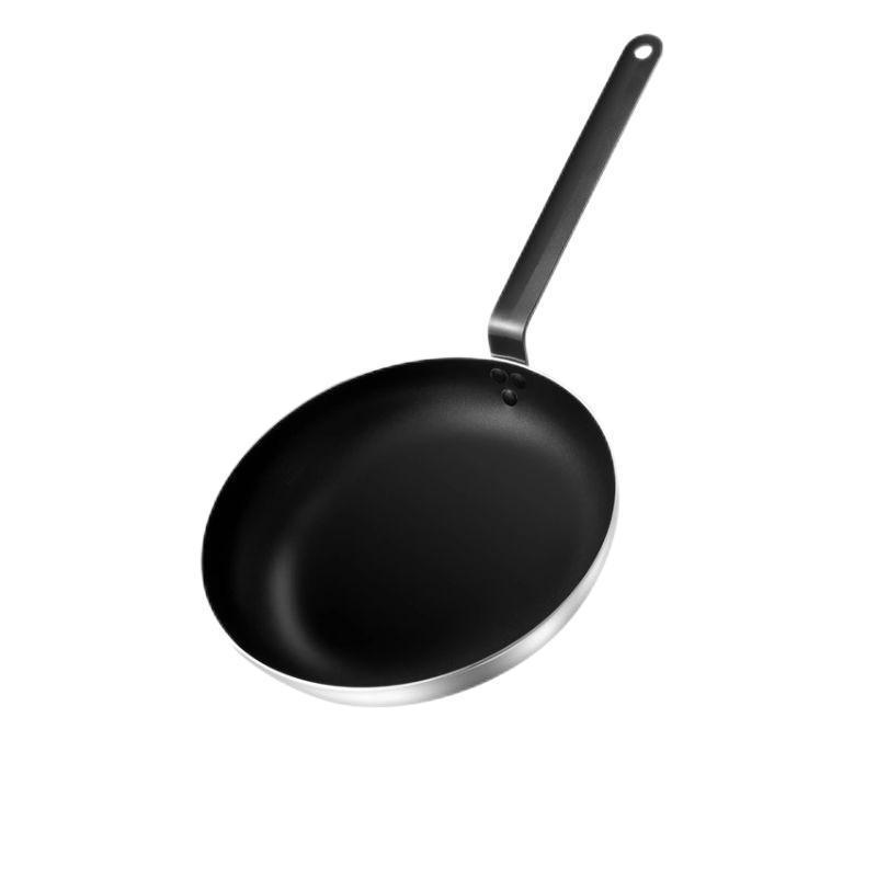 Wholesale Commercial Cooking Pan Nonstick Chef's Pan iron handled flat bottom Aluminum Non Stick  coating Sauce Frying Pan