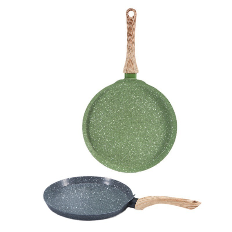 Custom multi-size household aluminum granite coated non-stick induction bakelite handle pan round Classic Crepe Pan