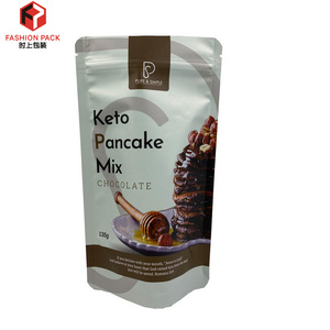 135g 250g 500g Full Color Printed Pancake Mix Original Chocolate Flavor Matte Finished Stand Up Bag