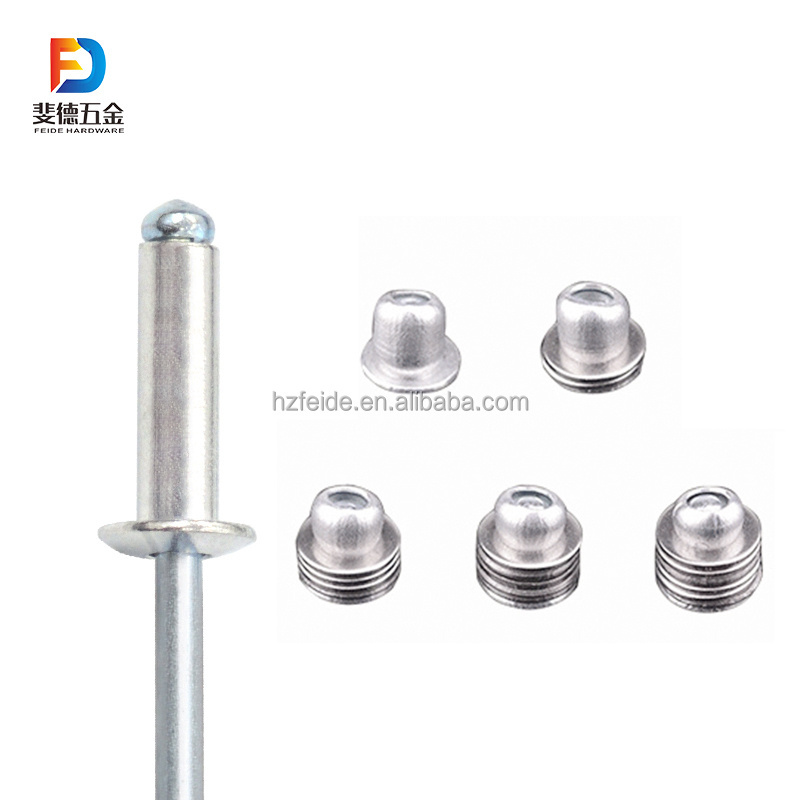 3.2mm 4.8mm 6mm 6.4mm Hangzhou Fastener Aluminum Steel Open Type Countersunk Head Blind Rivet