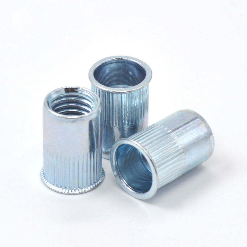 Rivet Length 12mm 16mm 20mm 22mm Stainless Steel Sus304 Flat Head Knurled Body Furniture Nut Zinc Plated Insert Blind Rivet Nuts