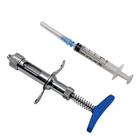 2ml Automatic Veterinary Syringe Continuous Poultry Vaccine Injector Chick Vaccinator Syringe Chicken Fowl Pox Needle