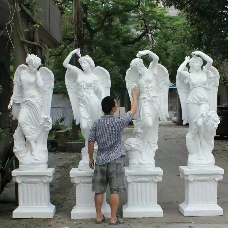 Garden Decorative Ornaments Molds Statue Concrete Rubber Fiberglass Greek Angel Angel Latex Molds for Cement Statue Molds