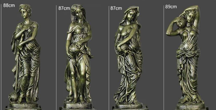 Hot Sale Ornaments Statue Concrete Rubber Material Fiberglass Silicone Molds Angels Maid Statue Mold Greek Sculpture Molds