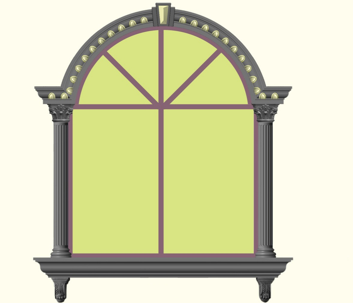 Arch Door Frame Concrete Mold Roman Window Side Pillar Mould Arch Window Moulding Exterior Window Trim Molding