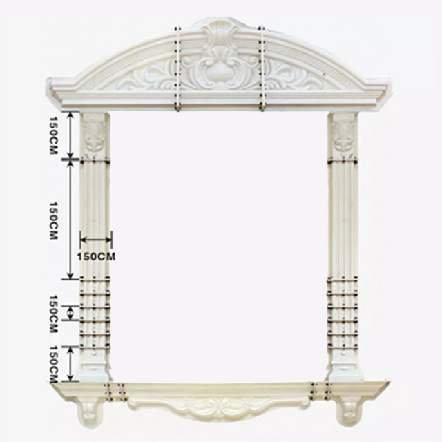 Arch Door Frame Concrete Mold Roman Window Side Pillar Mould Arch Window Moulding Exterior Window Trim Molding