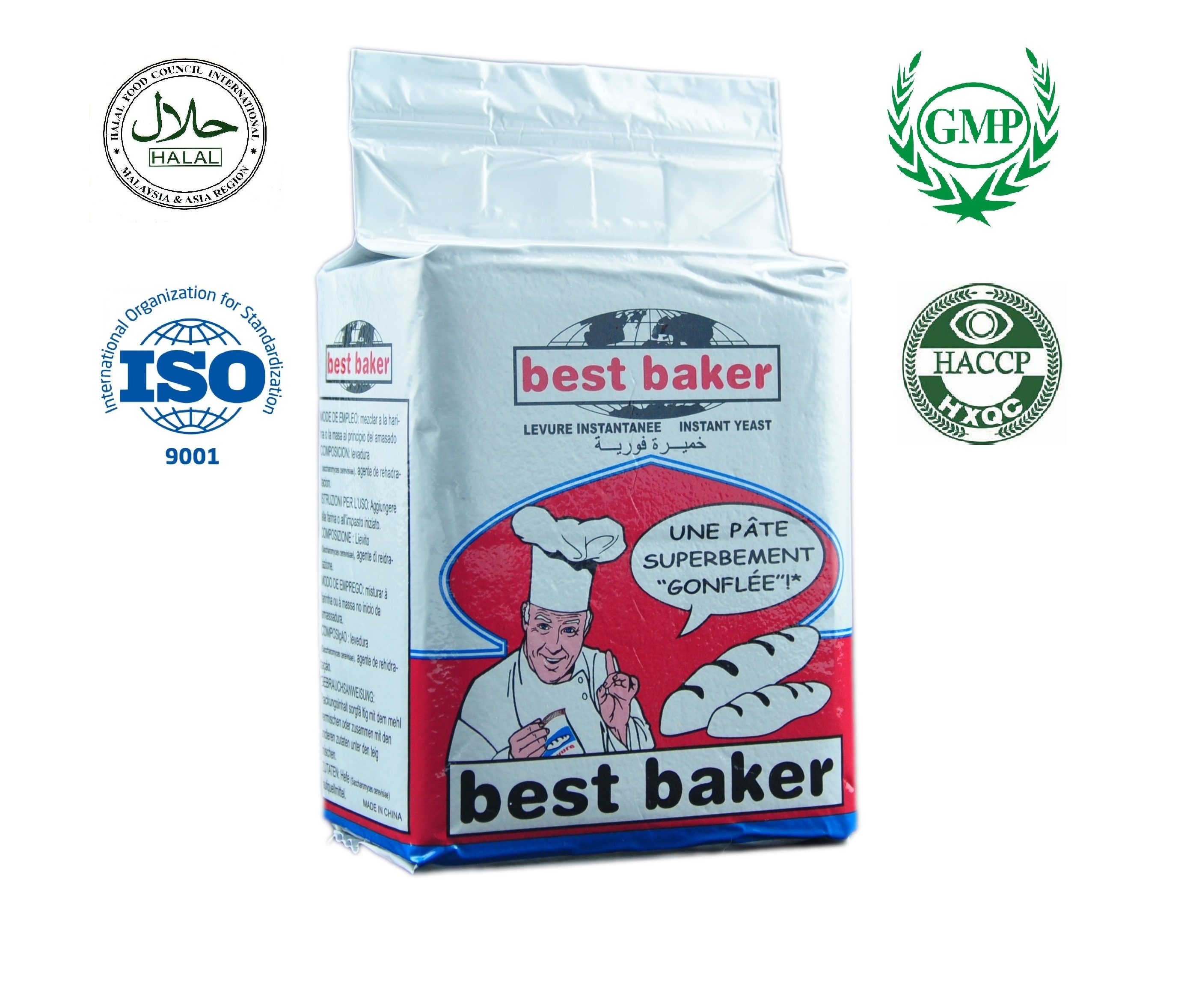 BV/HACCP/HALAL certificated 500g low sugar active instant dry yeast