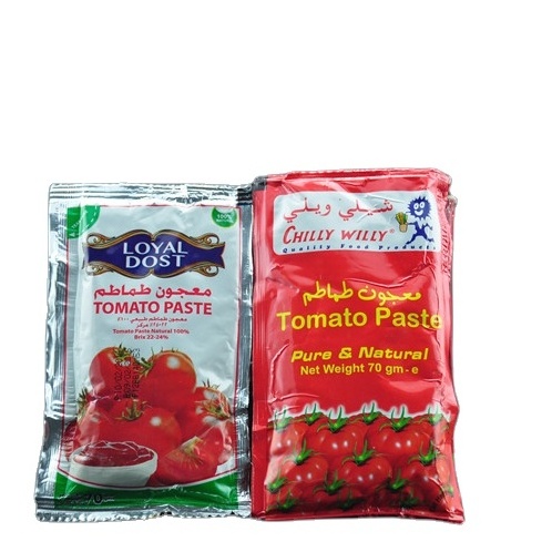 Factory price 28-30% Brix Canned Sachet Tomato Paste 70g 800g 2200g easy open With OEM service