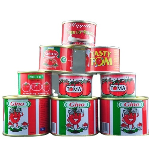 Factory price 28-30% Brix Canned Sachet Tomato Paste 70g 800g 2200g easy open With OEM service