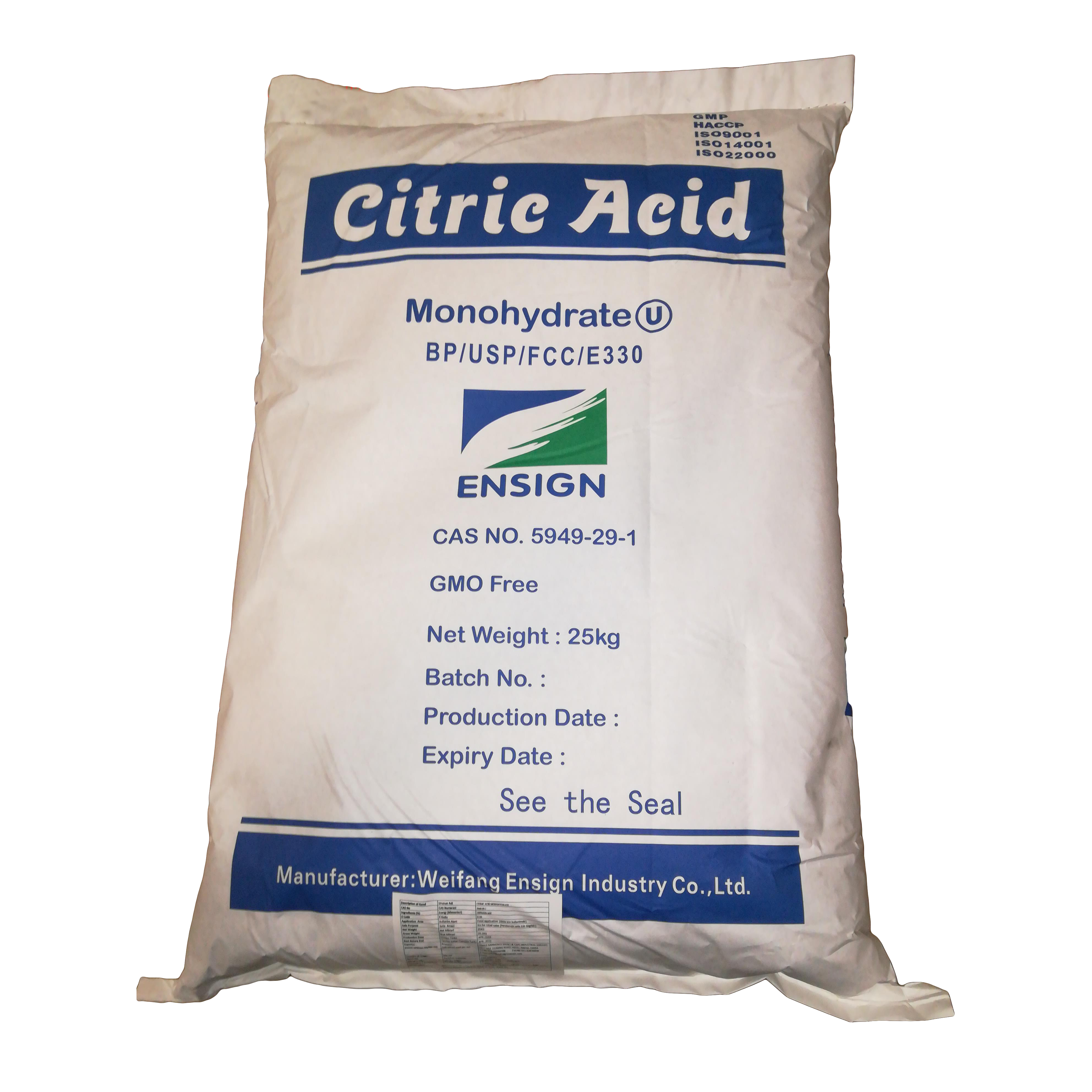 Citric Acid Food Additive Citric Acid Monohydrate/ Anhydrous/ Sodium Citrates