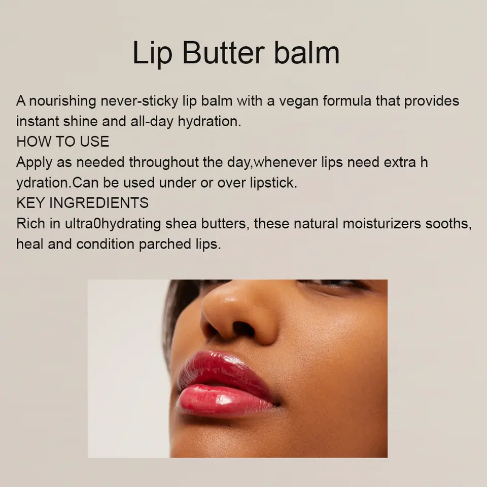 Top trending moisturizing lip balm vegan shea butter balm sheer gloss private label