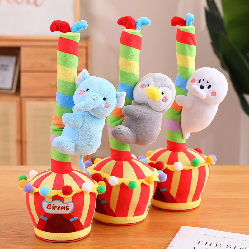 Christmas Gift Funny Music Singing Speaking Swinging Plush Doll Cartoon Animal Cactus Electric Dancing Cactus Plush Toy