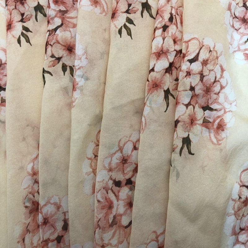 Fonesun-SK155 custom fabric print chiffon 8mm 100% Silk Chiffon Fabric