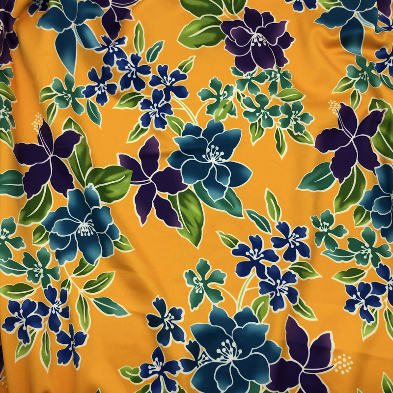 Floral Printed Stretch Polyester Knit Fabric Waterproof Spandex Scuba Fabric for Bikini Swimwear Tent Blanket Umbrella