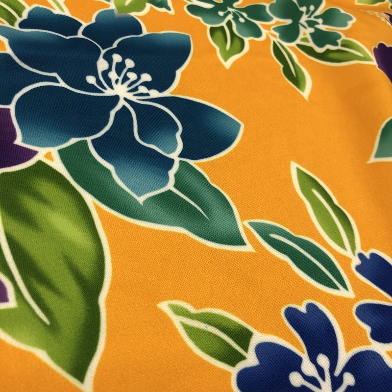 Floral Printed Stretch Polyester Knit Fabric Waterproof Spandex Scuba Fabric for Bikini Swimwear Tent Blanket Umbrella