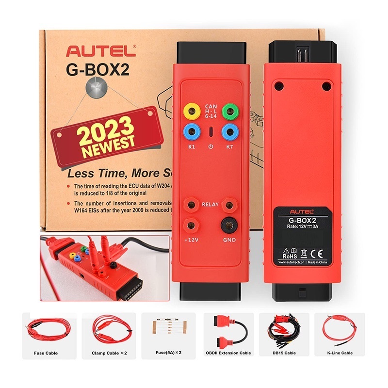 Autel 2023 Newest G-BOX2 Accessory Tool Key Programming Adapter for Mercedes-Benz/for BMW Writing Boot Mode Bench Method