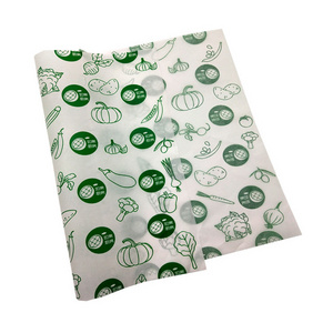 Custom Logo Printing Water Oil Proof Packaging Wrapping Tissue Paper 35 gsm For Food Hamburger Fries Fried chicken