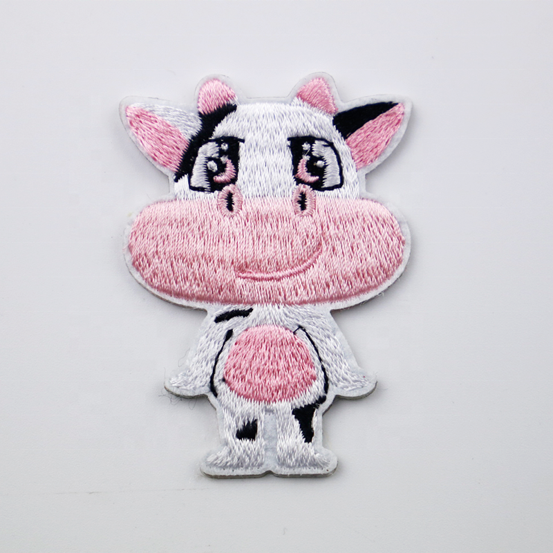 Factory Supply Custom Design Chinese Zodiac Cow Heat Transfer Patch On Clothes Embroidery Patch