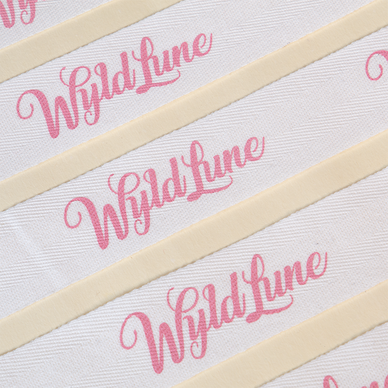 Custom Logo White Herringbone Cotton Tape ribbon with foil stamping for Women Fashionable Hats