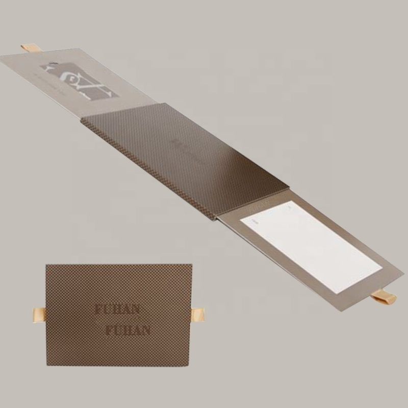 Custom Design Push and Pull Card Holder Sliding Pulling Envelope Sleeve Boxes Pulling Credit Card Box Slide Out Card Packaging