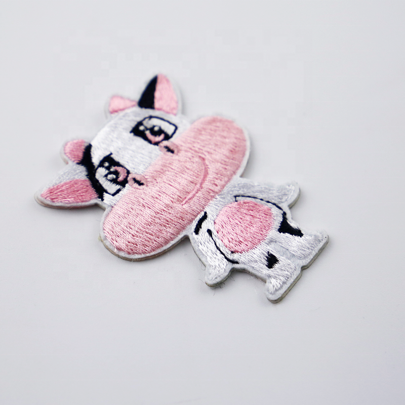 Factory Supply Custom Design Chinese Zodiac Cow Heat Transfer Patch On Clothes Embroidery Patch