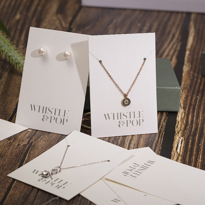 Custom Logo Cardboard Paper Hanging Earring Cards Necklace Jewelry Packaging And Display Card BestSuppliers