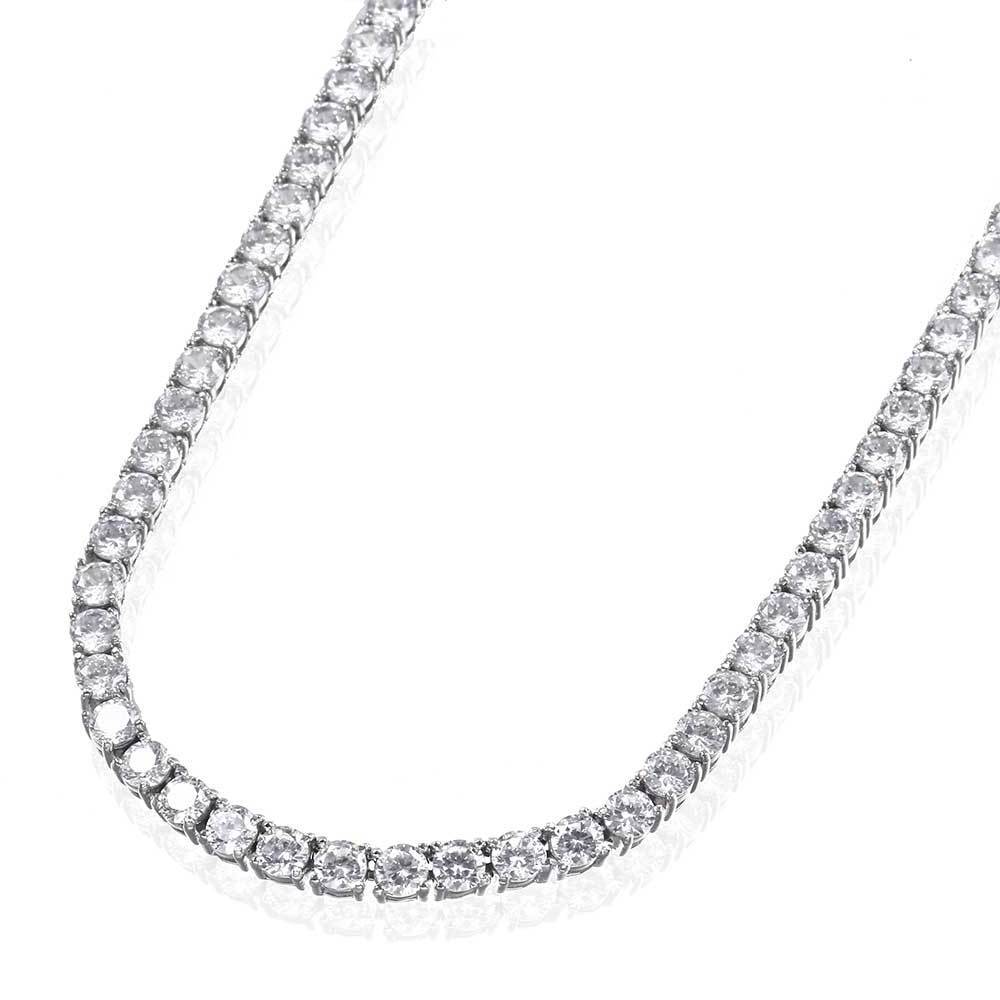 3MM 4MM 5MM moissanite tennis necklace  moissanite manufacturer jewelry gift hip hop fashion cuban chain  necklace