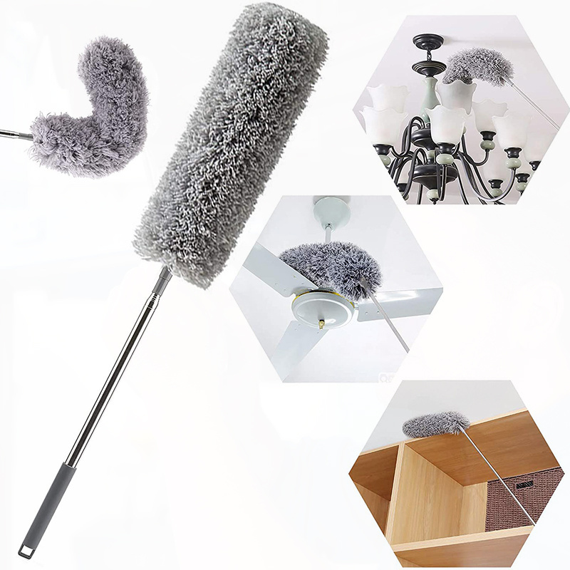 Xin Xing Masthome Telescopic Broom Duster Handle Detachable Flexible Feather Microfiber Cleaning Fan Duster