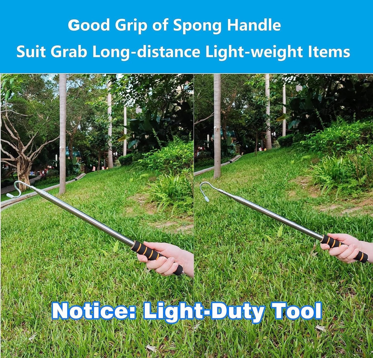 Summer Season Portable Folding Snake Hook Extendable and Retractable Small Snake Picking Tool with Stick