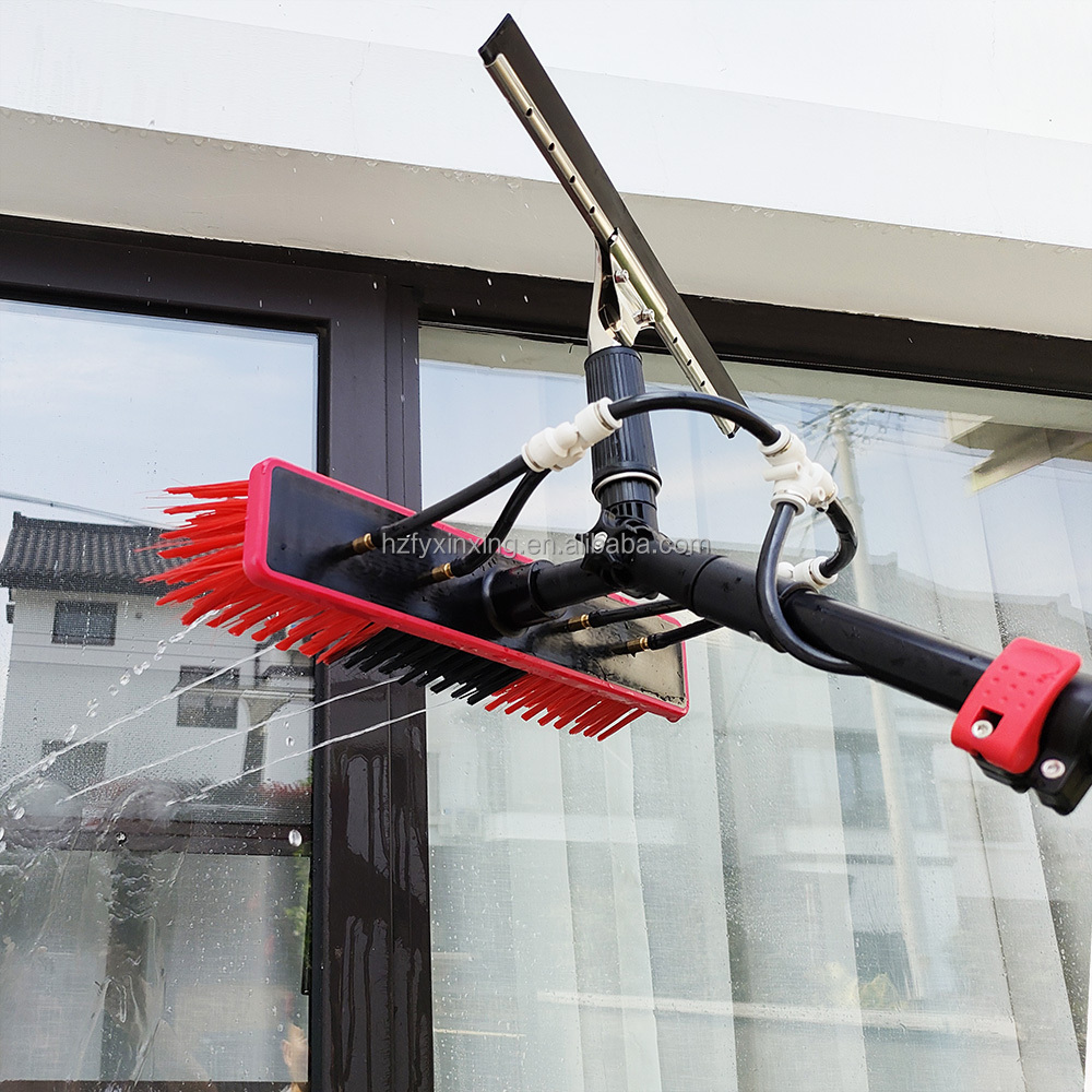 Xining Window Cleaning Pole Telescopic Water Fed Pole Brush with Scraper System